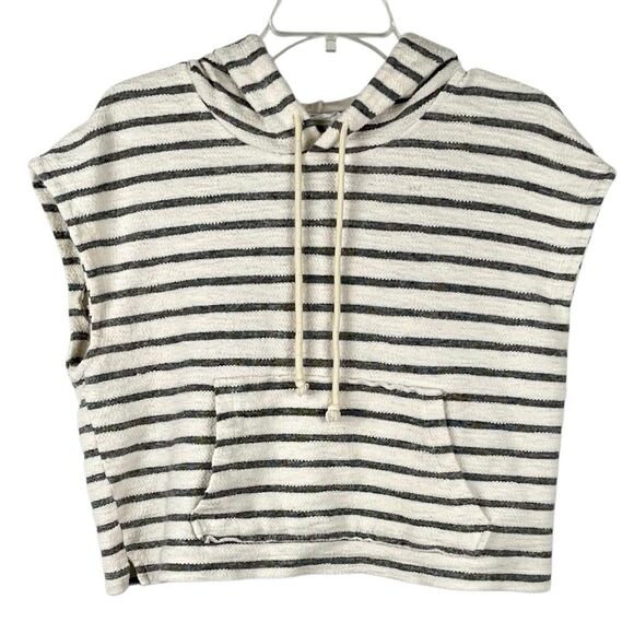 Double Zero Hooded Terry Cloth Short Sleeveless Top Small - Picture 1 of 9